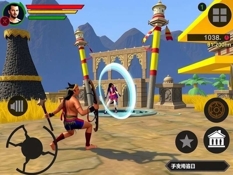 Intense combat in Brahmin Mace Warrior Brahmin Mace Warrior gameplay screenshot